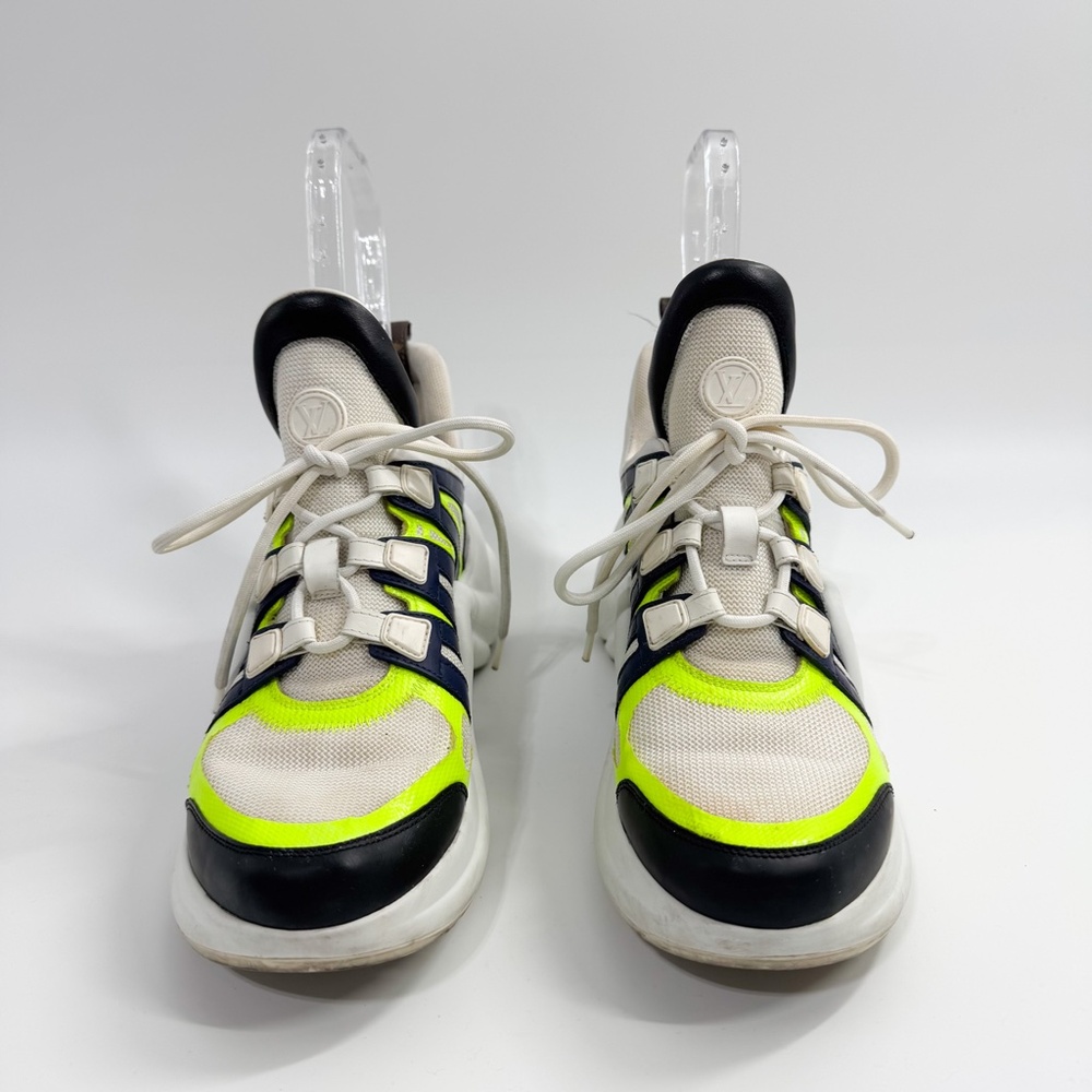 Louis Vuitton Archlight Yellow White Mesh Sneakers 39 - Picture 2 of 8